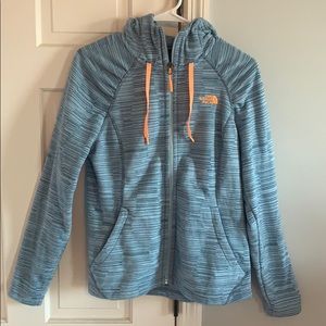 North Face fleece jacket with hood size M